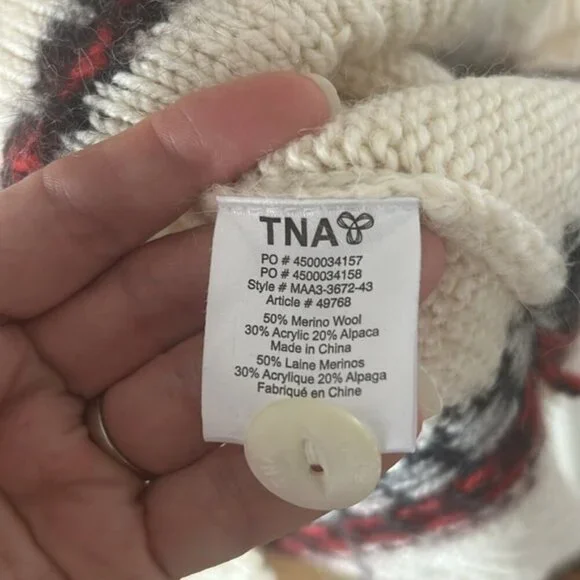 🎀Aritzia “TNA” Laguna Wool/Alpaca Button Front Cardigan (small) euc - Picture 6 of 10